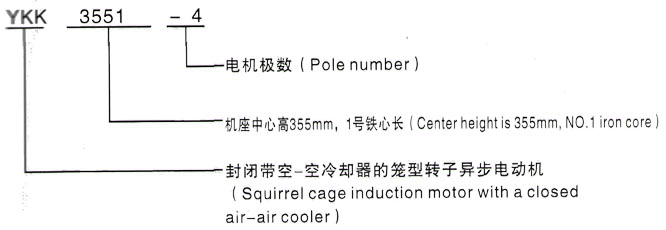 YKK系列(H355-1000)高压天津三相异步电机西安泰富西玛电机型号说明